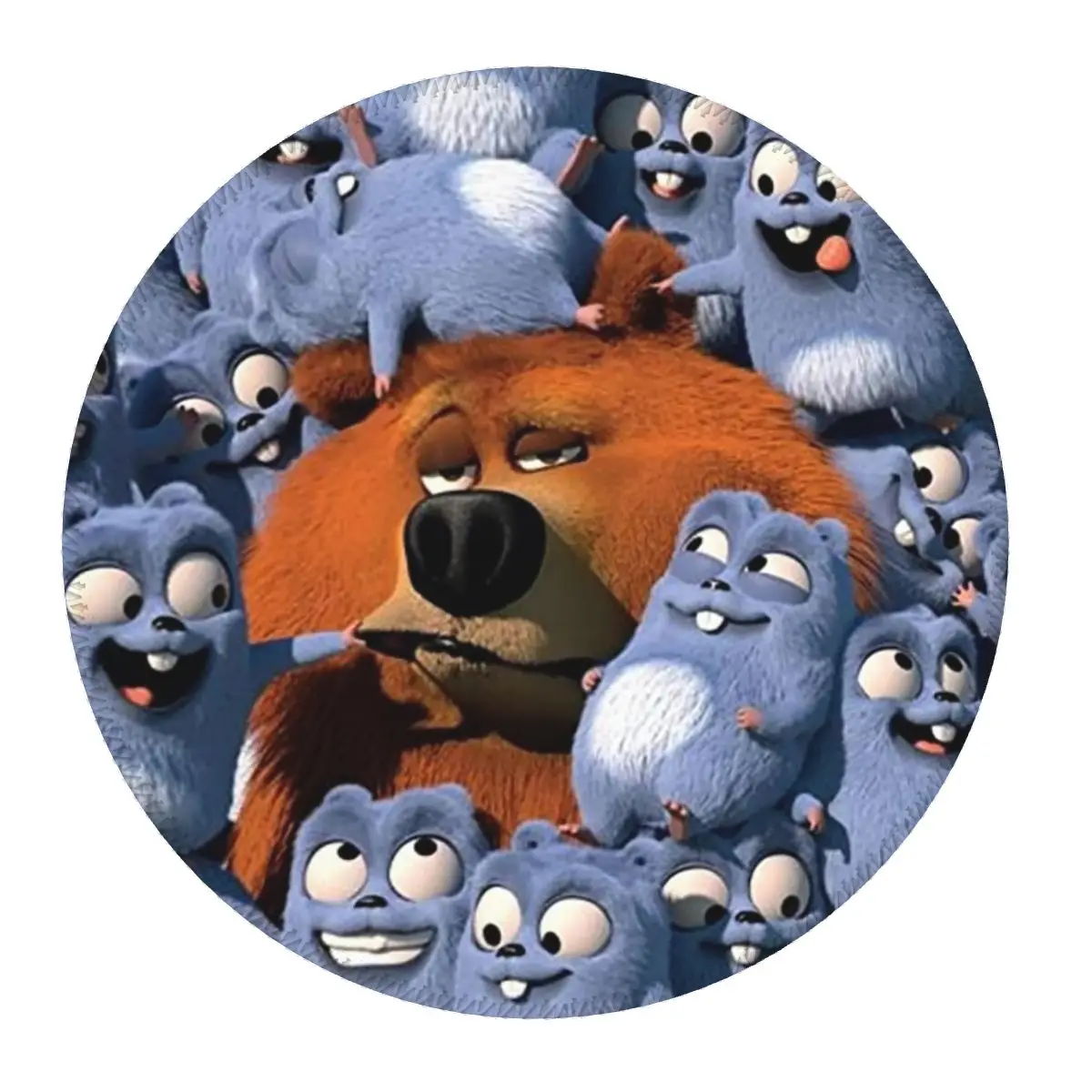 

Круглый коврик для мыши Grizzy And The Lemmings, коврик для компьютерной клавиатуры и мыши, коврик для геймерского ноутбука, офисные аксессуары, настольные коврики