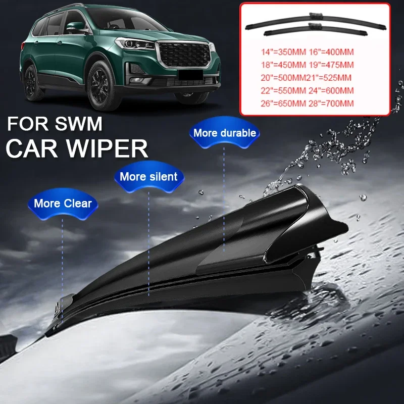 

2PCS Car Front Blade Windshield Rubber Wiper Cleaning Protect For SWM 01 G01F G05 PRO 2023-2026 Auto External Accessory