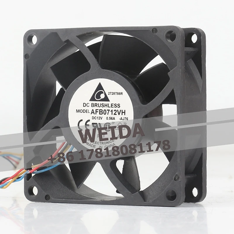 7CM 4-wire Delta 12V 0.56A AC EC 7025 Temperature Control Cooling fan 70X70X25MM High air Volume Chassis AFB0712VH-AJ76