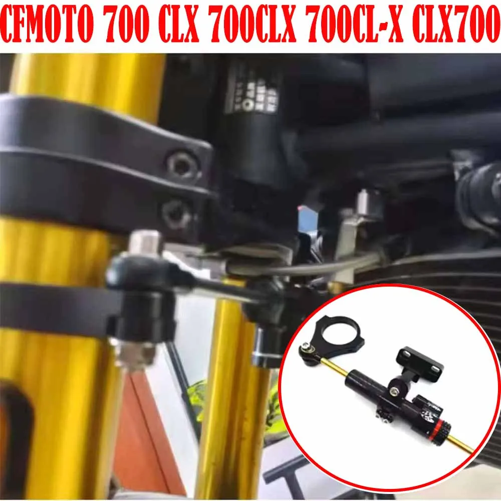 Fit CFMOTO 700 CLX 700CLX 700CL-X CLX700 Motorcycle Adjustable Steering Damper Stabilizer