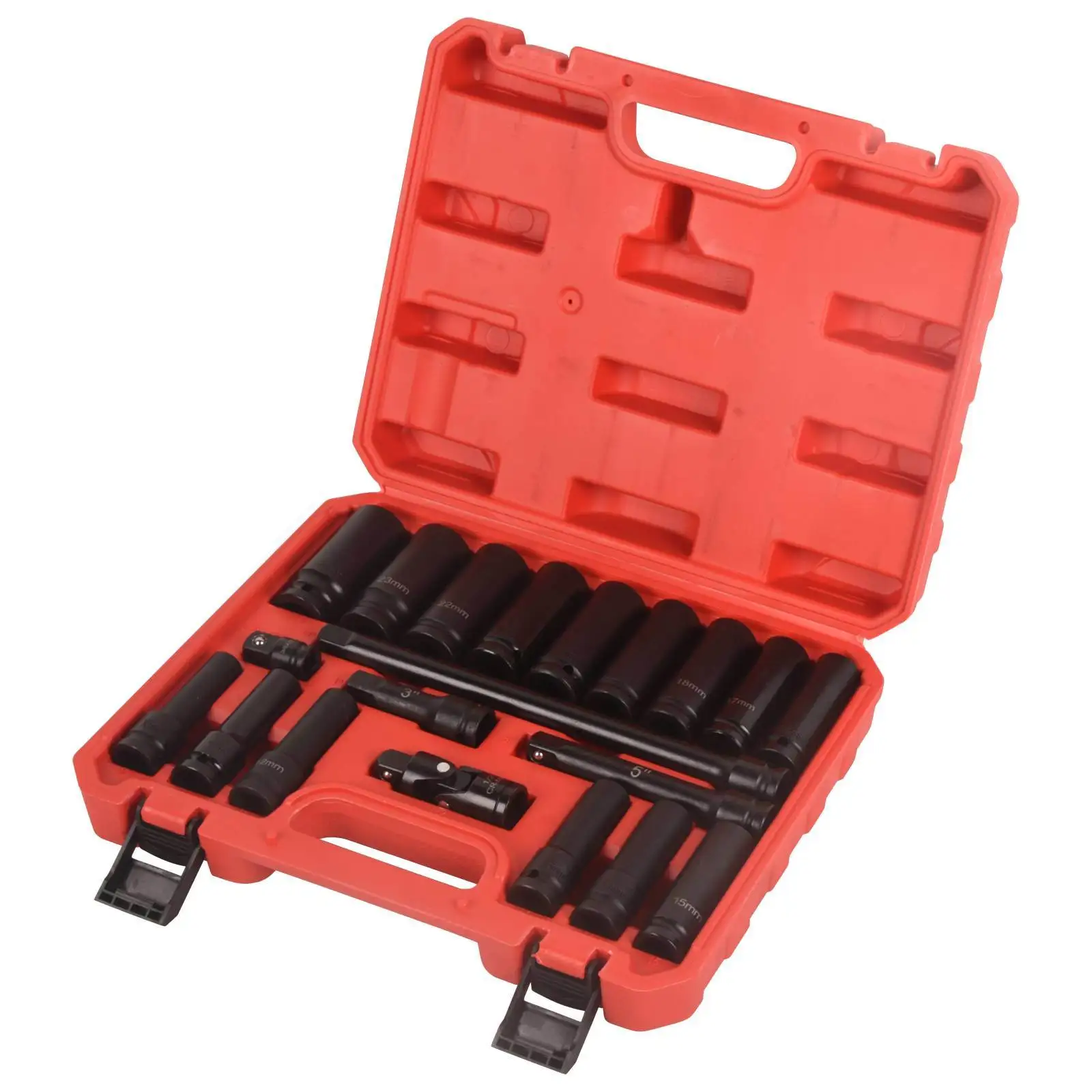 20Pcs Socket Set, 3',5',10' Extension Bars 1/2