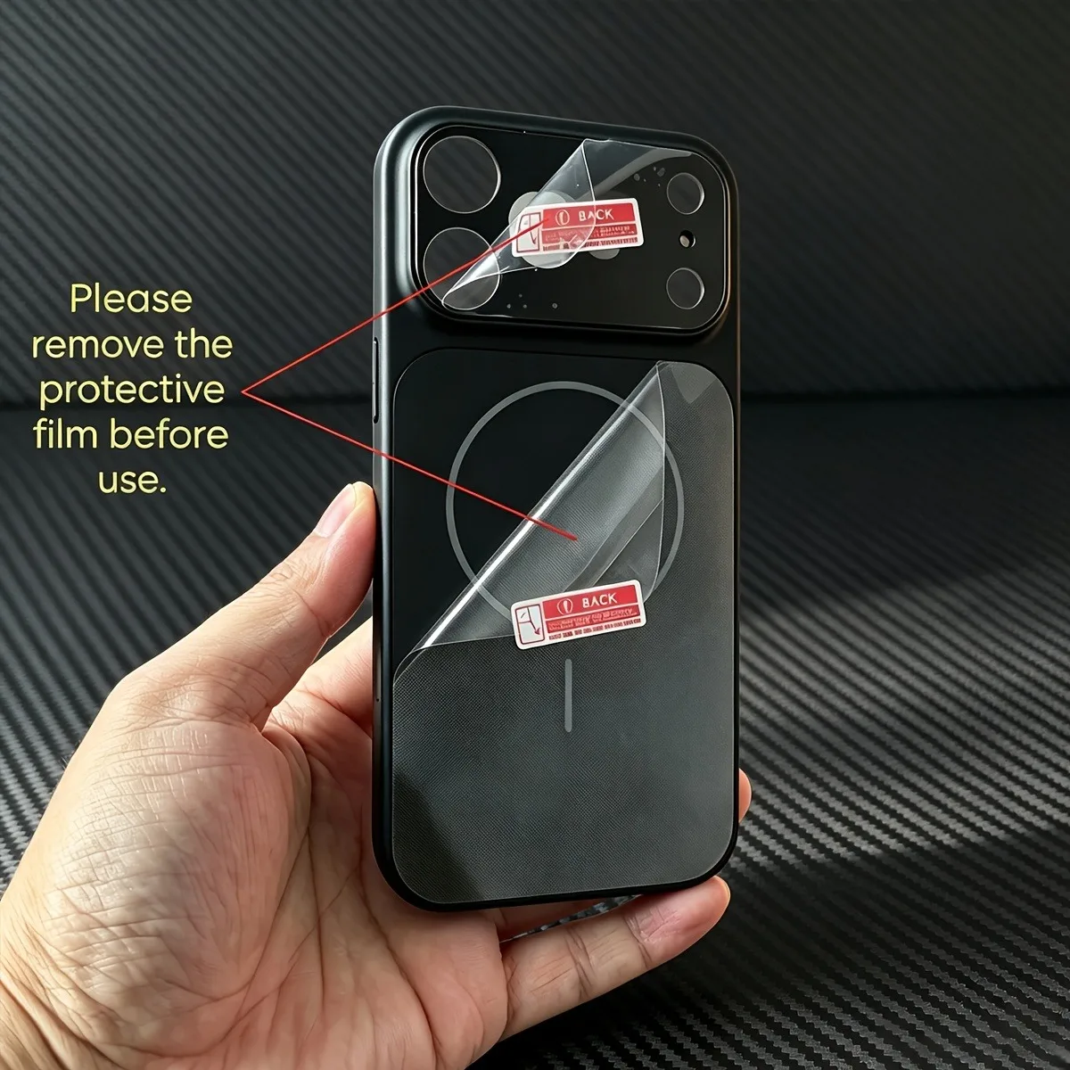 Luxury Magnetic Instant Large Window Camera Lens Protector Case For iPhone 18 Pro Max 17 Air 16 15 14 13 12 11 For Magsafe Cover view 6