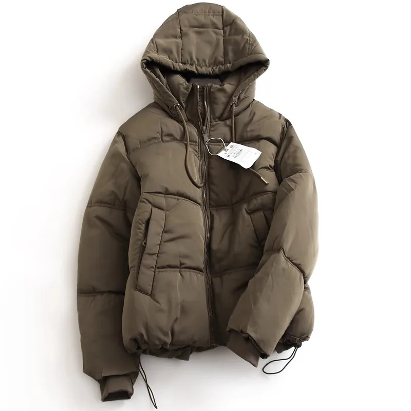 

Faionable Z-Series Hooded Thiened Warm Zipper Cotton Jaet ort Outerwear Women Winter Sle Casual Sli Cozy