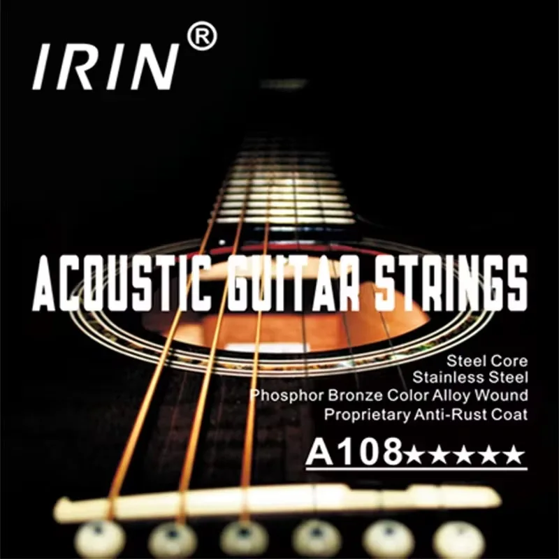 6 stks/set Akoestische Gitaar Snaren Universele Vernikkeld Koolstofstaal Zeshoekige Kern Guitarra Snaren Gitaar Accessoires