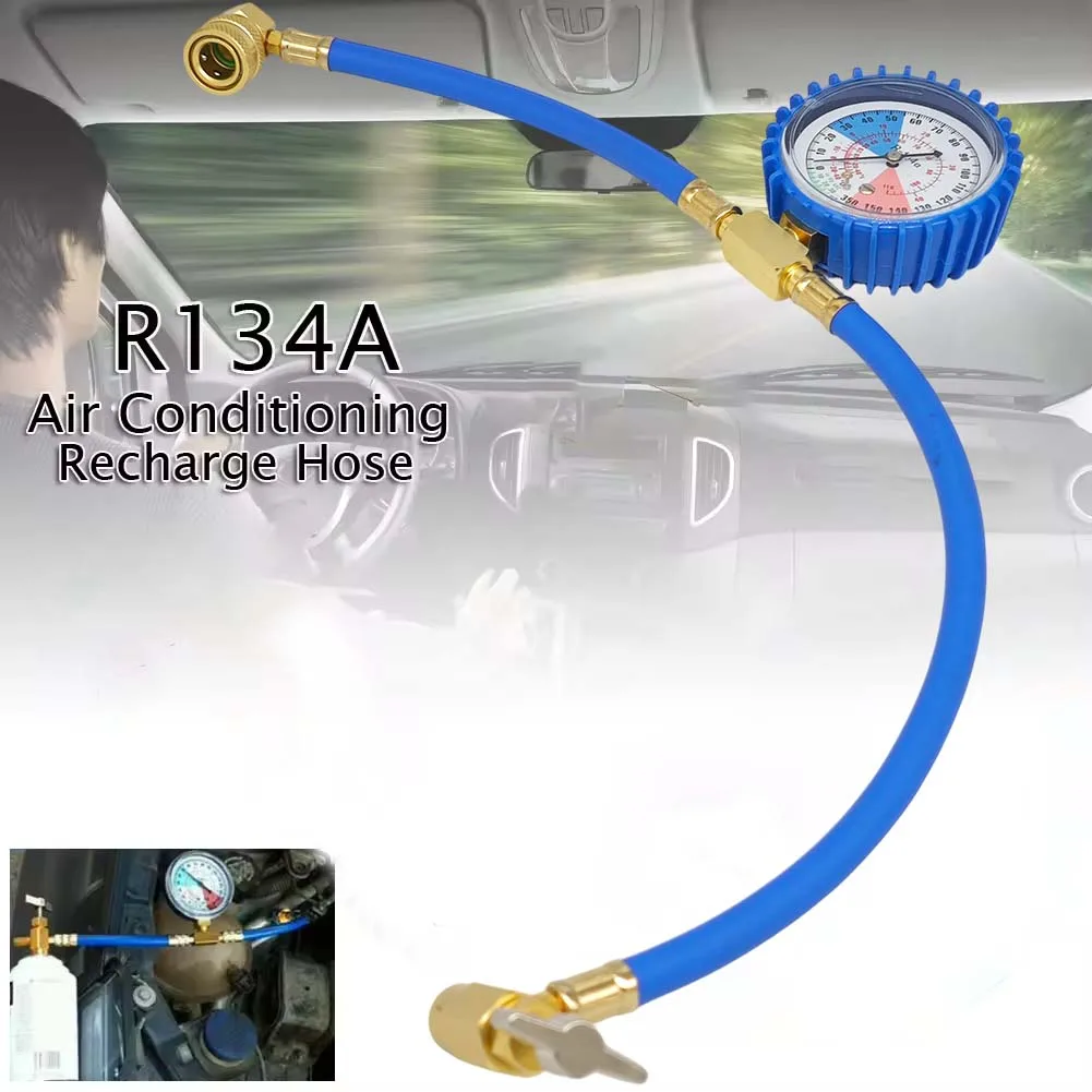 R134a المبردات صمام مفتوح شحن الأنابيب الفريون R134a تكييف الهواء خرطوم إعادة شحن أدوات مكيف هواء السيارة #5
