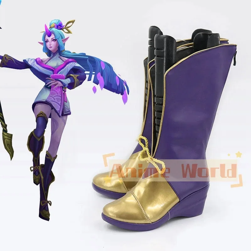 

Wiwiwi 123Spirit Blossom Soraka Shoes Косплей Хэллоуин Карнавальные сапоги на заказ