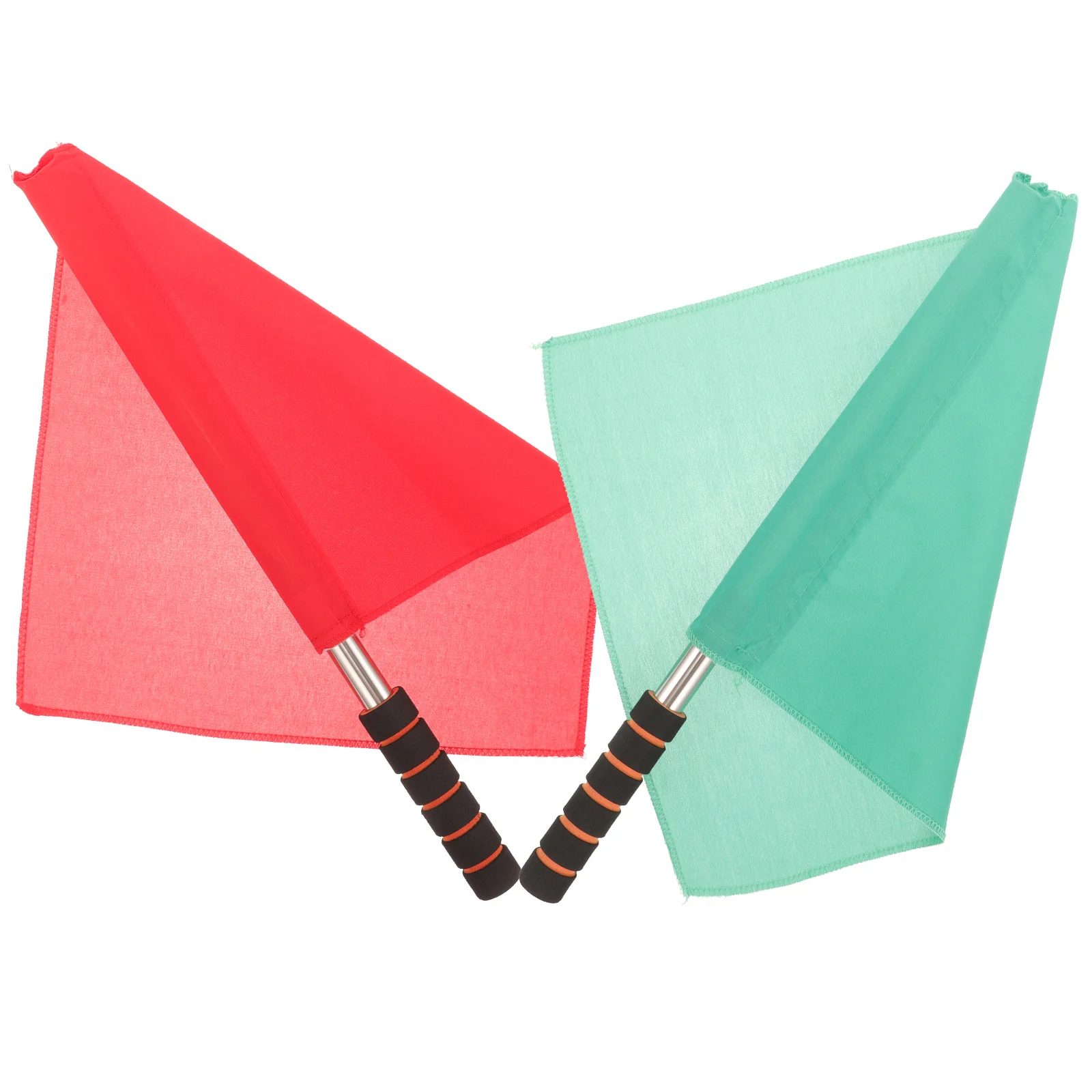 2pcs Referee Lightweight Hand Signal Flags For Soccer Rugby Training Sports Racing Conducting Match Competition