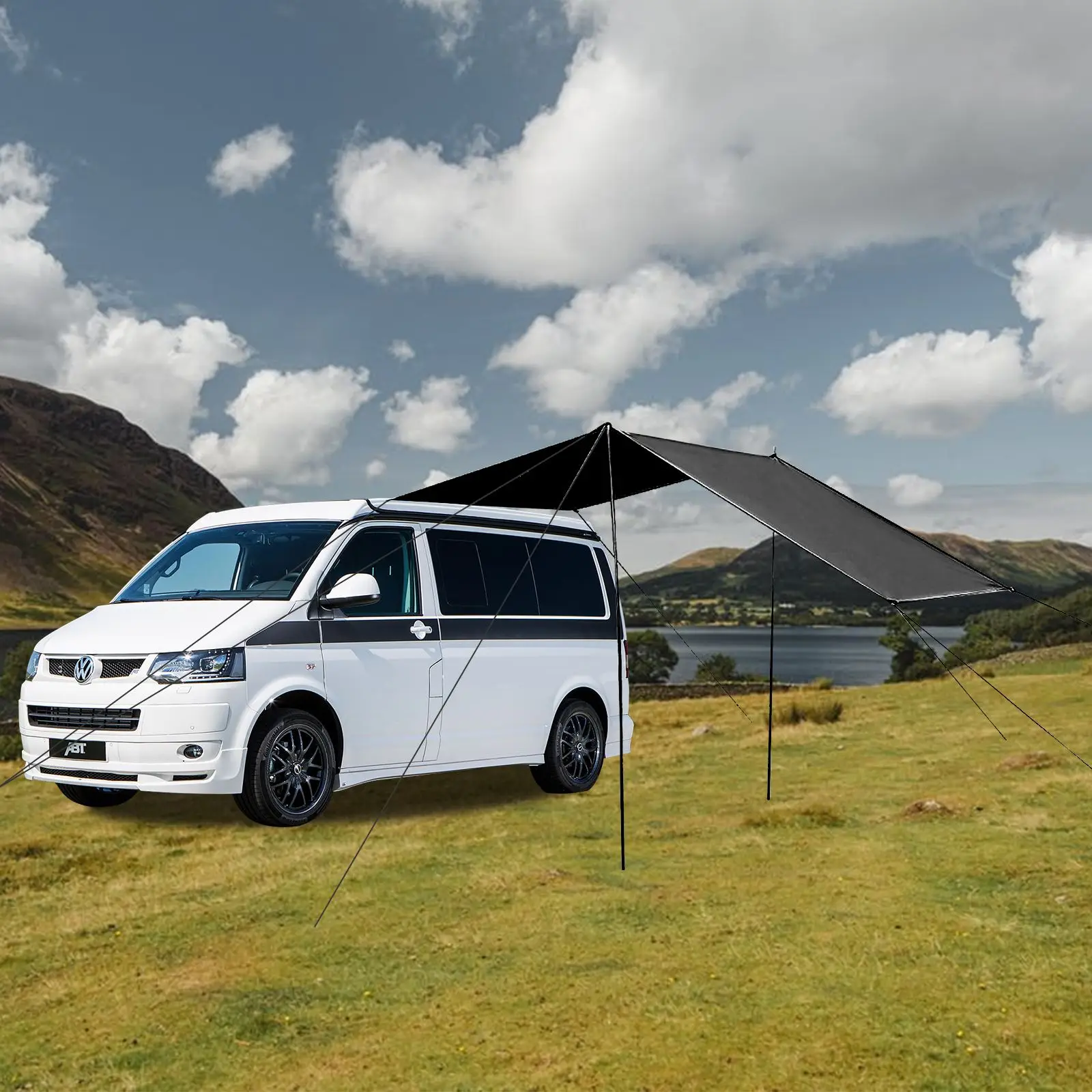 Awning Waterproof Tent Shade Ultralight Awning Canopy Sunshade Outdoor Camping Side Car Tent For VW T4 T5 T6 Motorhome Caravan