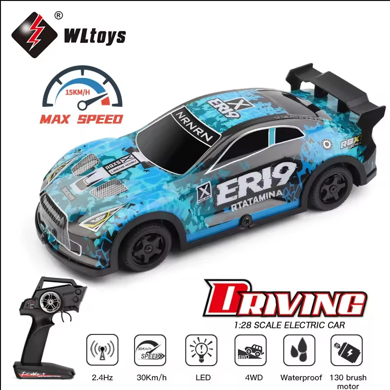 

New WLtoys 22206 RC Car 1/22 4WD Off-Road Racing Vehicle with 2.4G Tech LED Lights Drift Function 15Km/h Toys for Kids