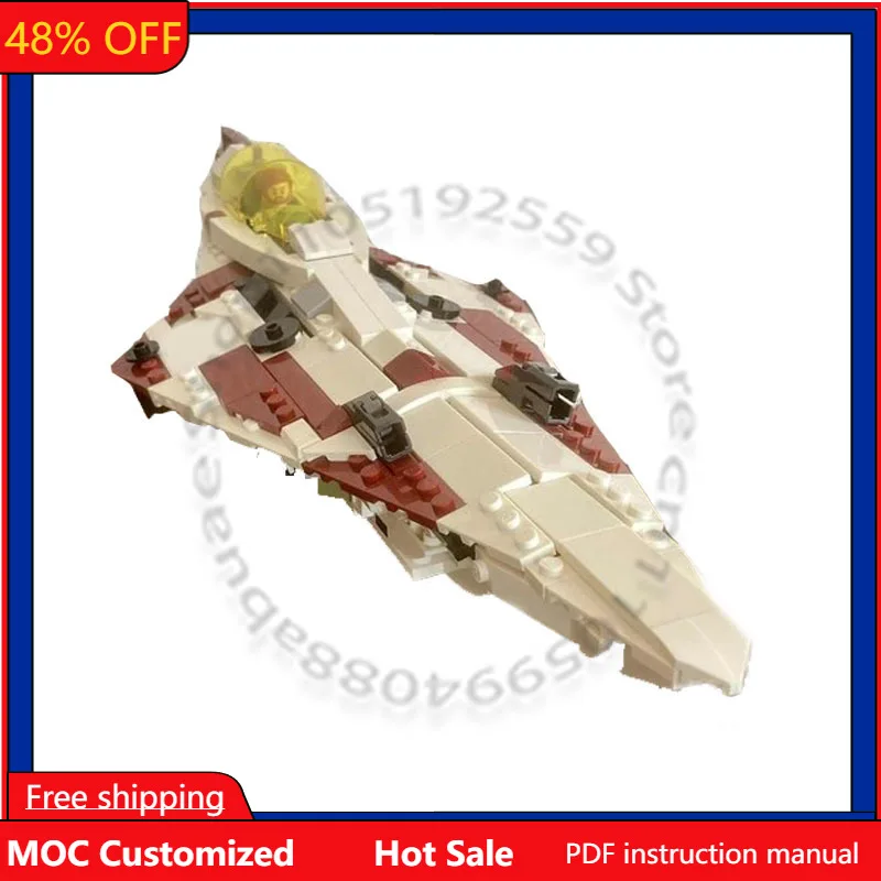 

345 деталей: Звездный истребитель Star Battle, минифигурка, масштаб MOC, модульный конструктор, популярная модель из кирпичиков, DIY, праздничный подарок