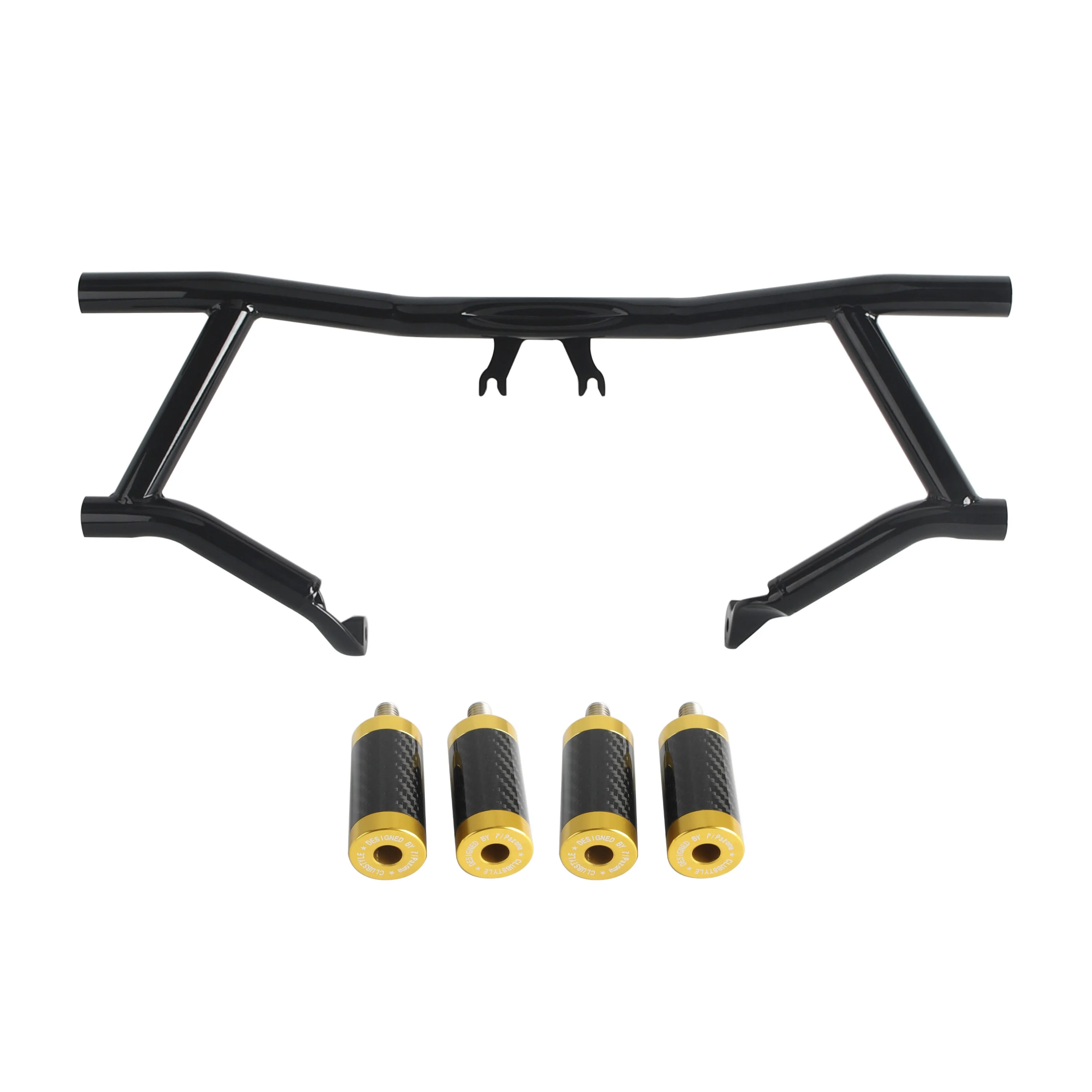 Gloss Black Powdercoat Motorcycle Crash Bar & Slider End for  Touring/Road Glide/Davidson 2014-2025