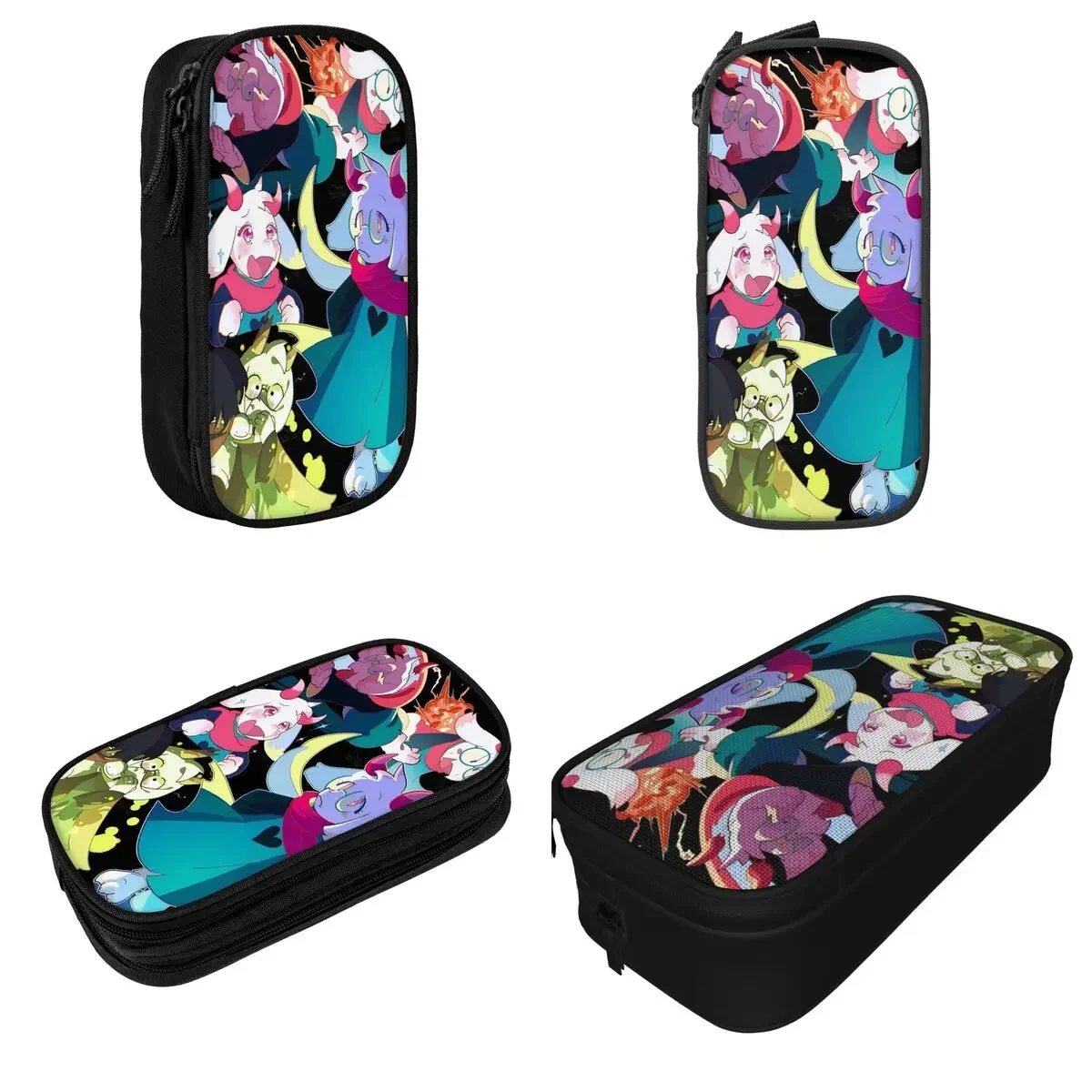 Fun Deltarune Ralsei Video Game Pencil Cases Pencilcases Pen Kids Big Capacity Bags Office Gifts Stationery