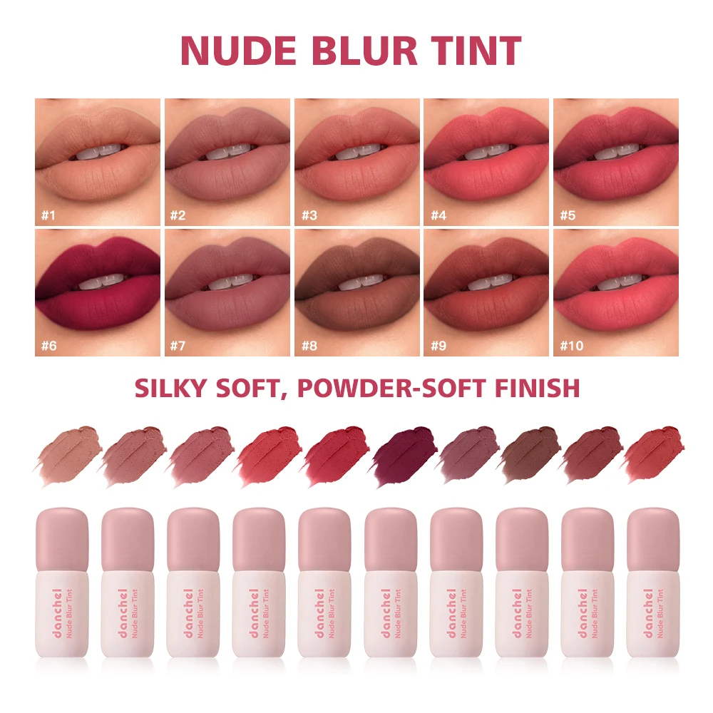 Soft Matte Lip Mud Velvet Liquid Lipstick High Pigment Non-Stick Cup Whitening Lip Glaze Smooth Creamy K-Beauty Look