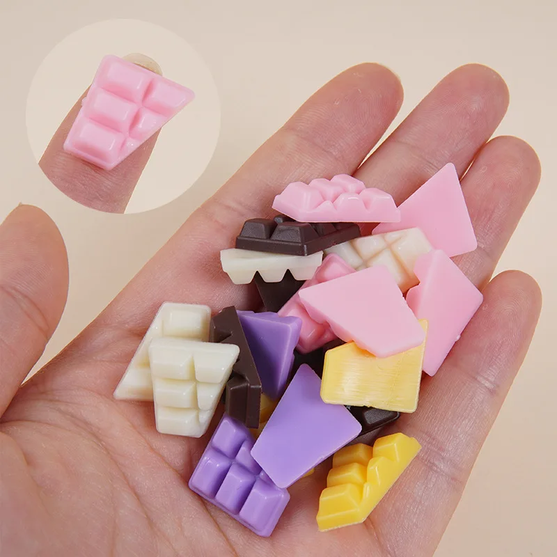 100Pcs Mixed Mini Simulation Half Chocolate Block Model Artificial Desserts Fake Food, for Making Fake Cake Dessert Accessories