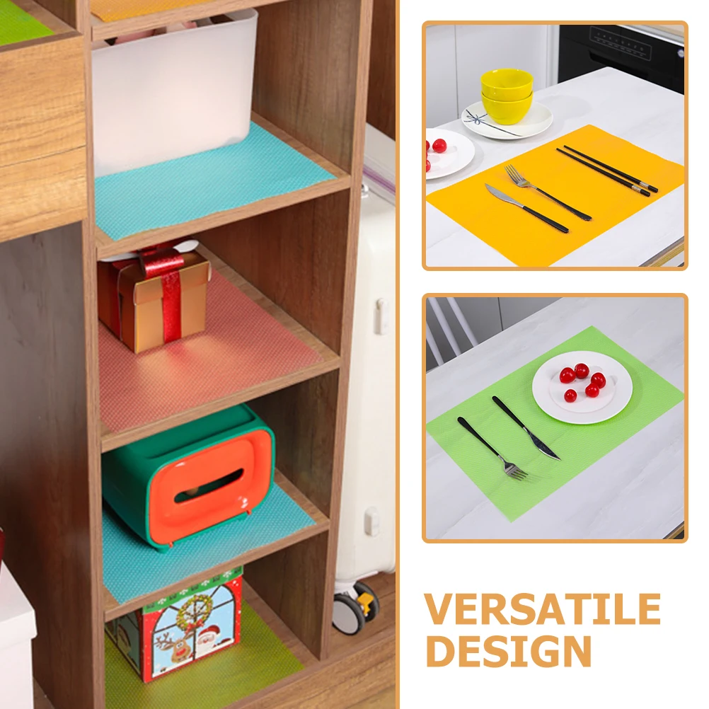 

4pcs Eva Insulated Drawer Mat Refrigerator Liner Non-Slip Shelf Protector Oil-Proof Sturdy Cuttable Mat For Cupboard