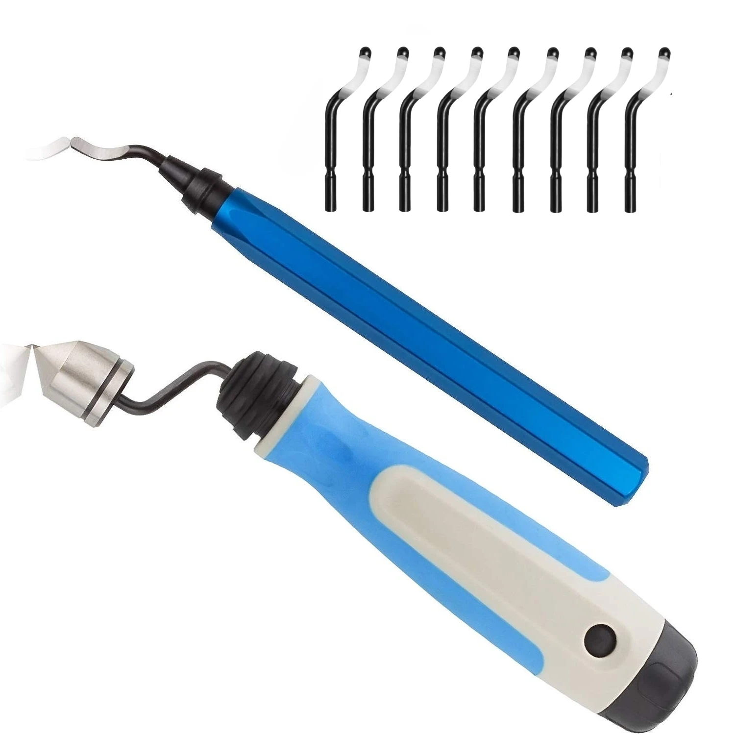 مجموعة إزالة الأزيز NG1000 RB1000 BS1010 BC1651 أداة يدوية لإزالة الأزيز من الألومنيوم والنحاس والراتنج وأنابيب PVC ثلاثية الأبعاد حافة خشبية للطباعة