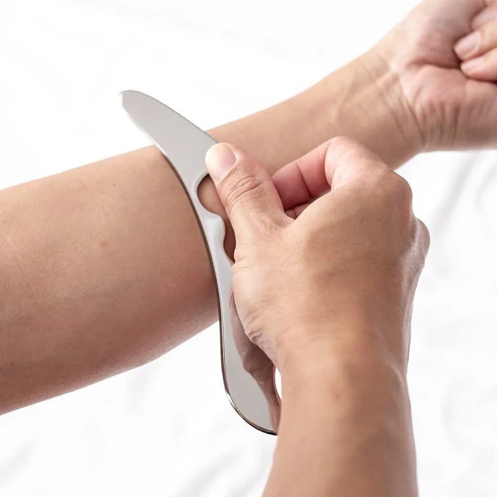 

Gua Sha Board Stainless Steel Facial Massage Tool For Face Lifting Reusable Scraping Plate Eye Bags Relief Muscle Scraper