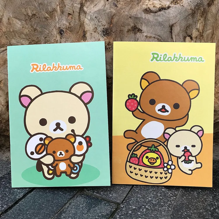 Rilakkuma A5 Notebook Kids Kawaii Relax Bear Journal Student Writing Note Notepad Planner School Office Supplies Children Gift