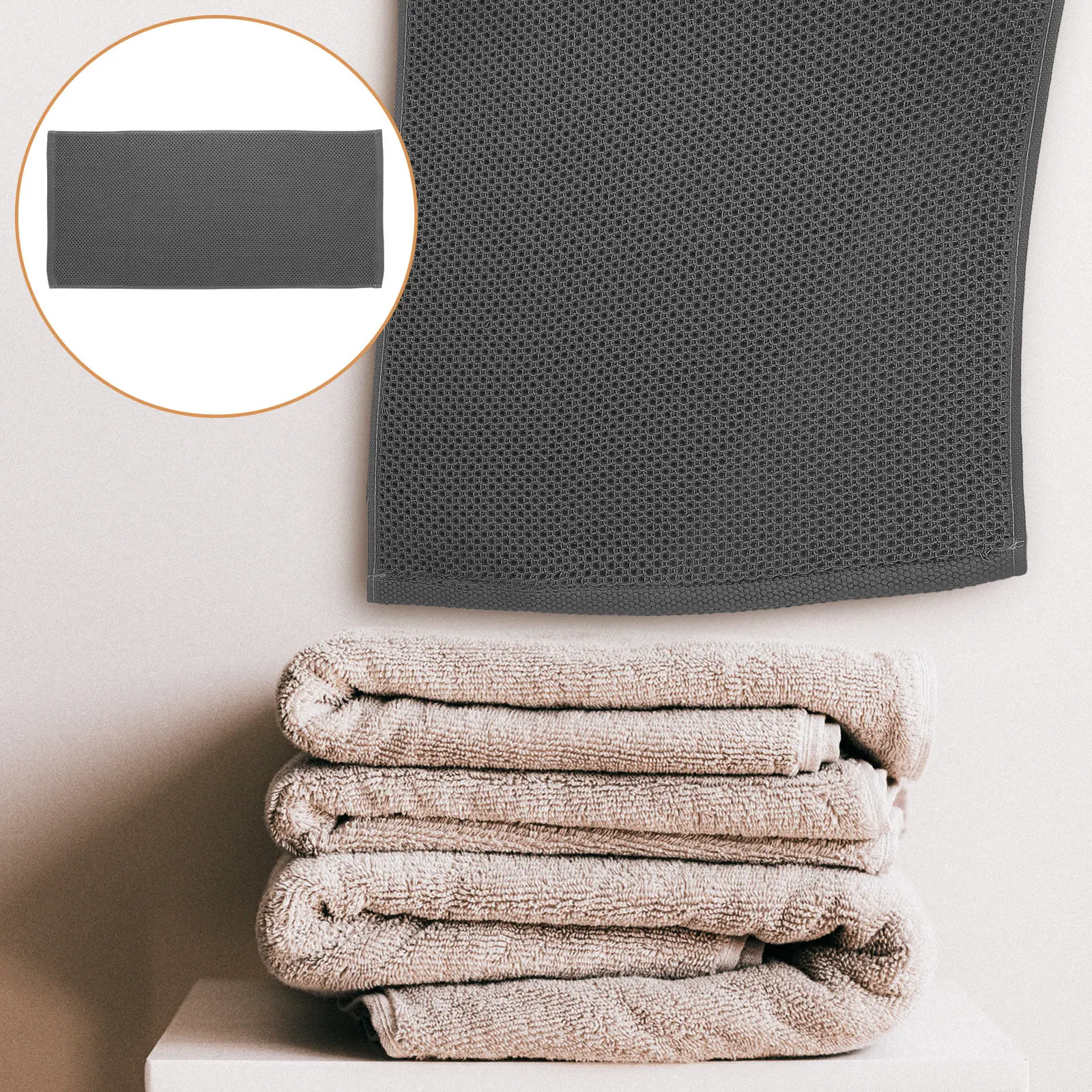 

Soft Pure Cotton Sports Towel Honeycomb Surface Highly Absorbent Easy Carry for Summer Gifts Women Workout Travel Fitness Hiking