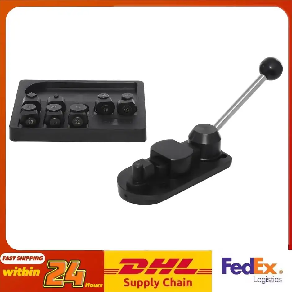 

Bench Mount​ Jewelry Bending Machine, Ring & Bracelet Press Tool with 4 Mounting Holes, Made of 45# Iron for Precise Forming