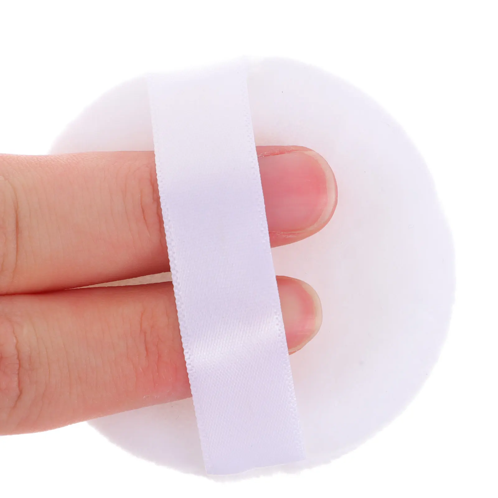 Pink Portable Empty Powder Container Double Layer Design Mirror Leakproof Powder Puff Case Makeup Storage Travel Essential