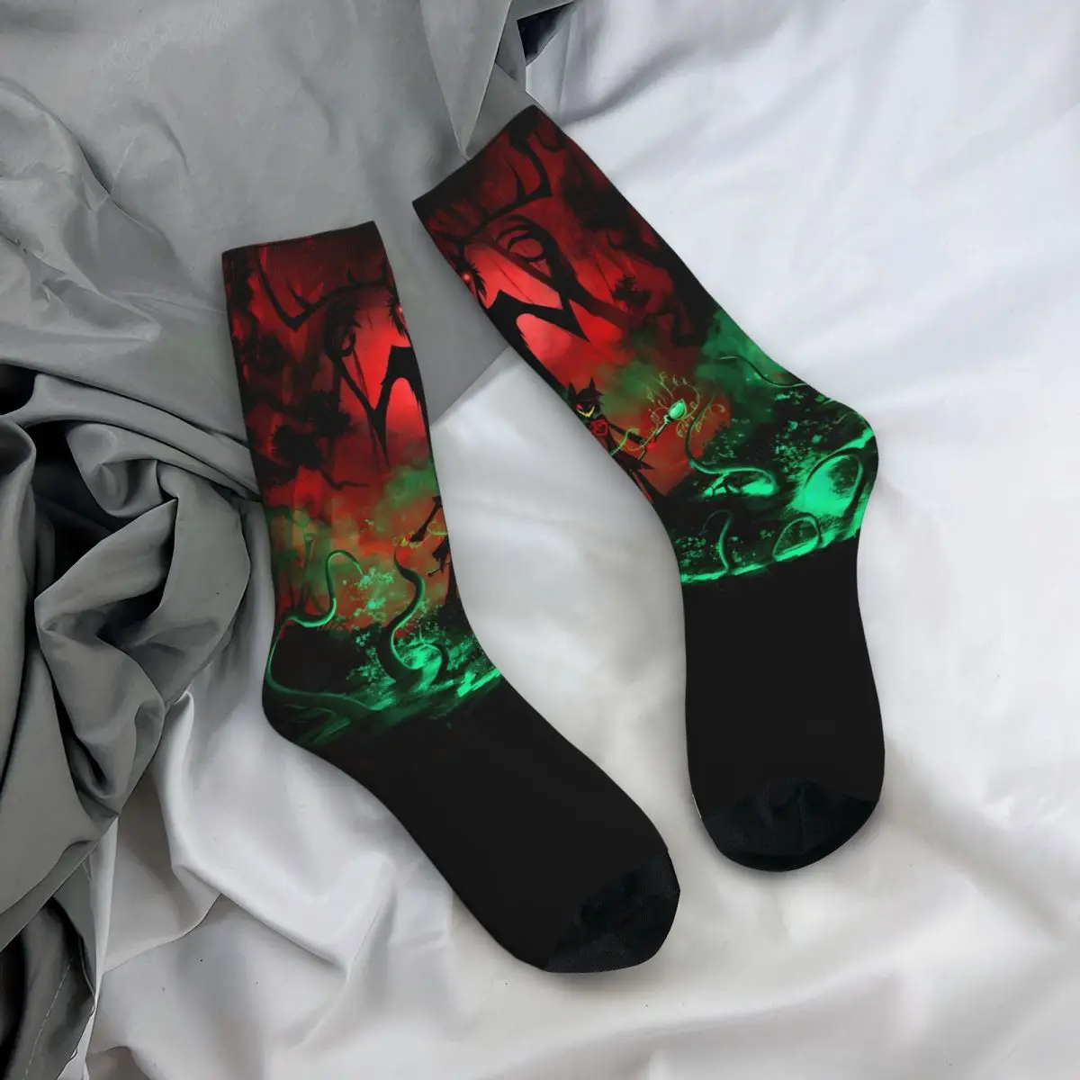 

Alastor Radio Demon Men Women Socks Windproof Novelty Spring Summer Autumn Winter Stockings Gift
