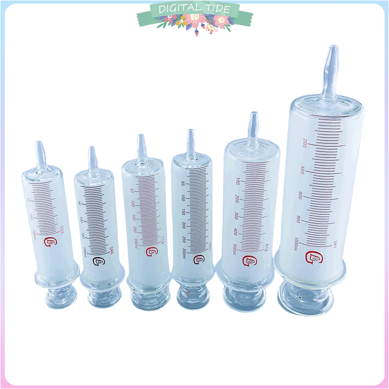 150ml/200ml/250ml/300ml/500ml/1000ml All Glass Syringes Large Sausage Device Glass Injector Large Caliber