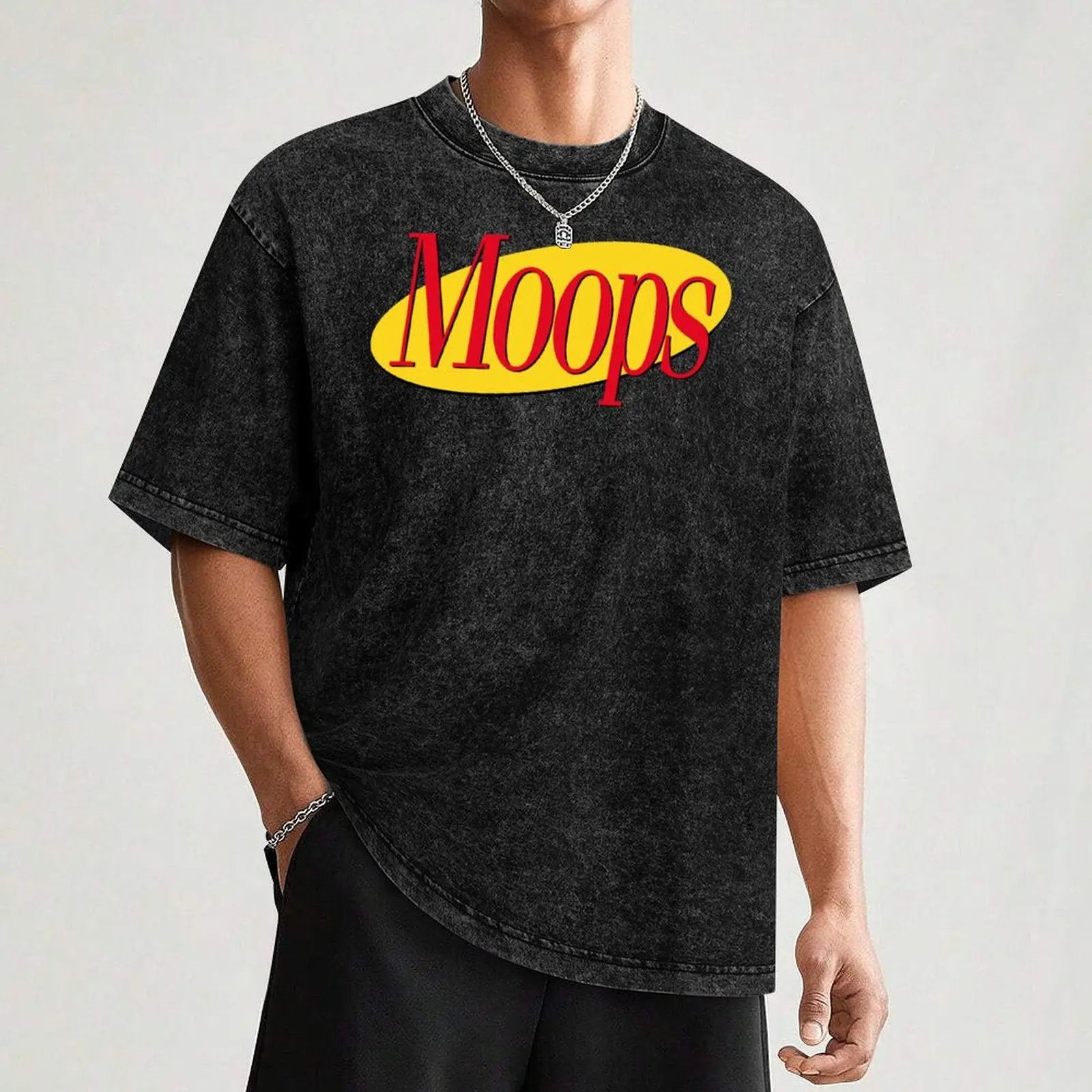 MOOPS-T-shirt graphique pour homme, vêtements mignons