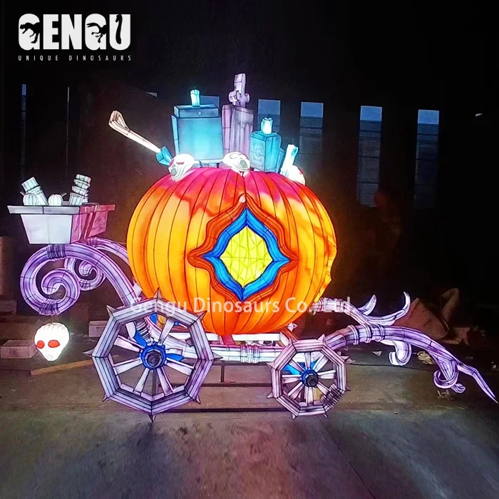 Customized Lantern Show Halloween Party Decoration Pumpkin Carriage Lantern