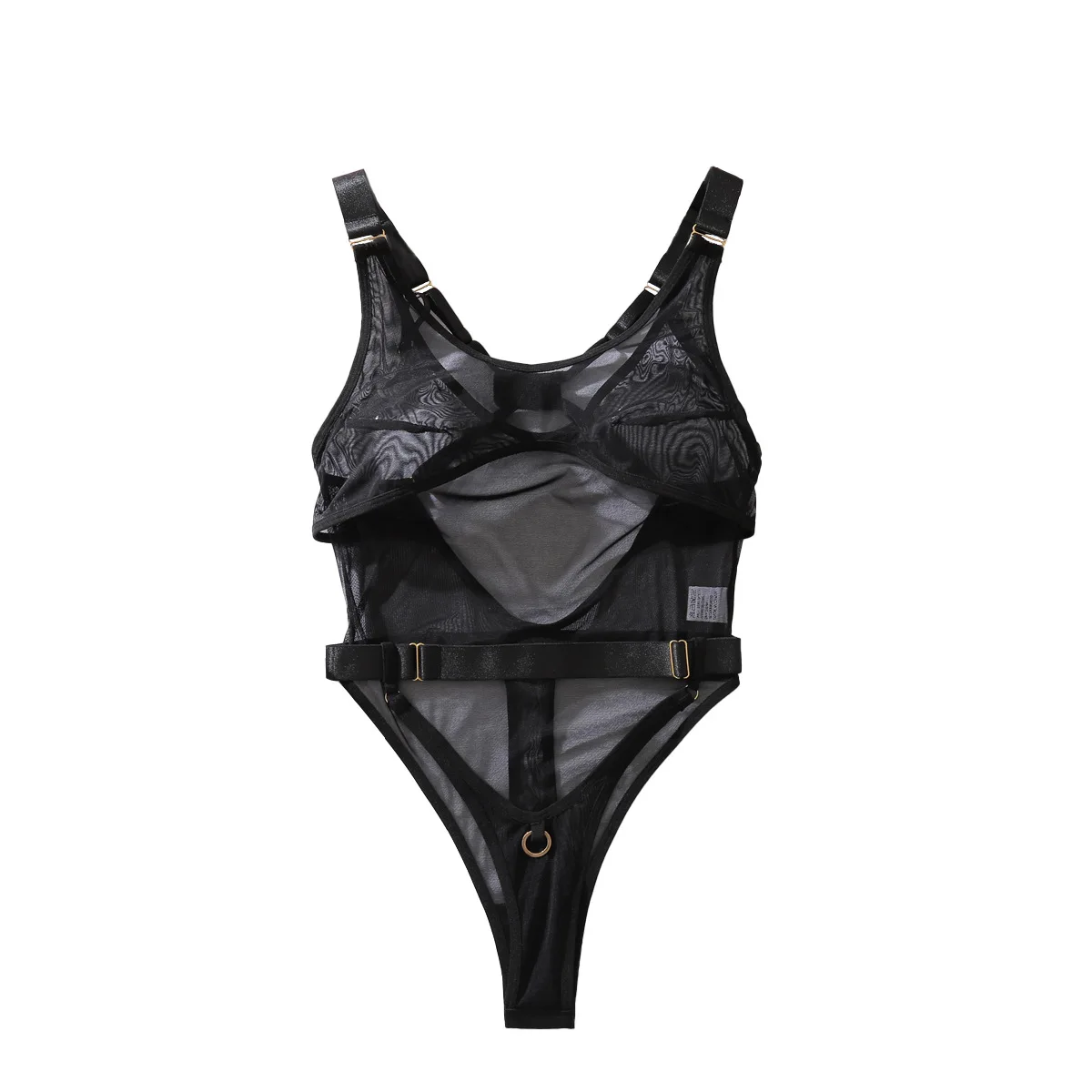 

2025 High-Quality Sheer Mesh Slimming, Body-Shaping, Sexy Women's Bodysuit with Open Crotch