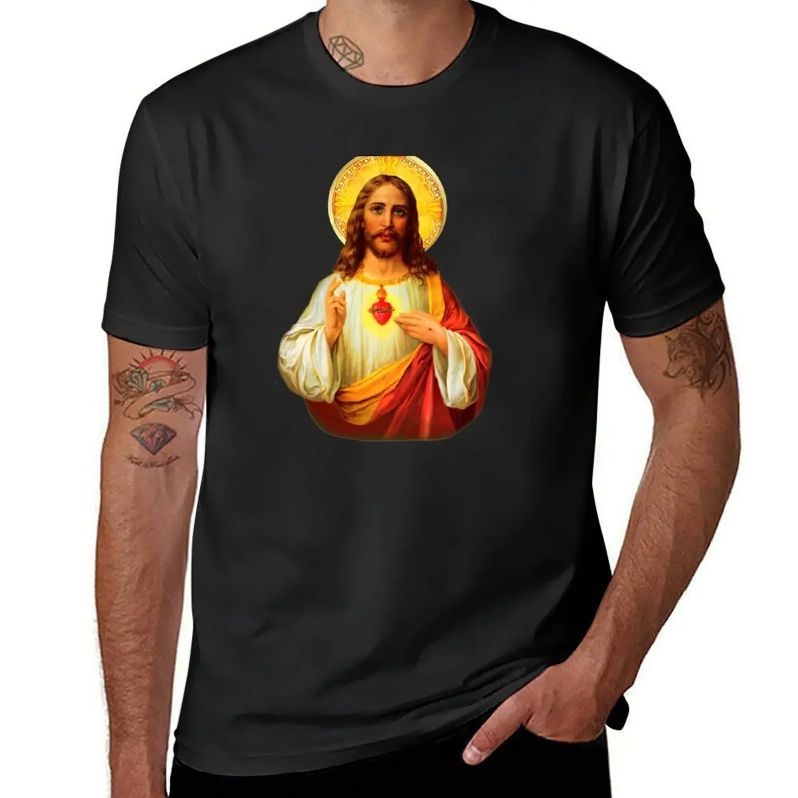 

Sacred Heart of Jesus Catholic Detente Sagrado Corazon de Jesus 080320 T-Shirt vintage clothes oversized t shirts for men