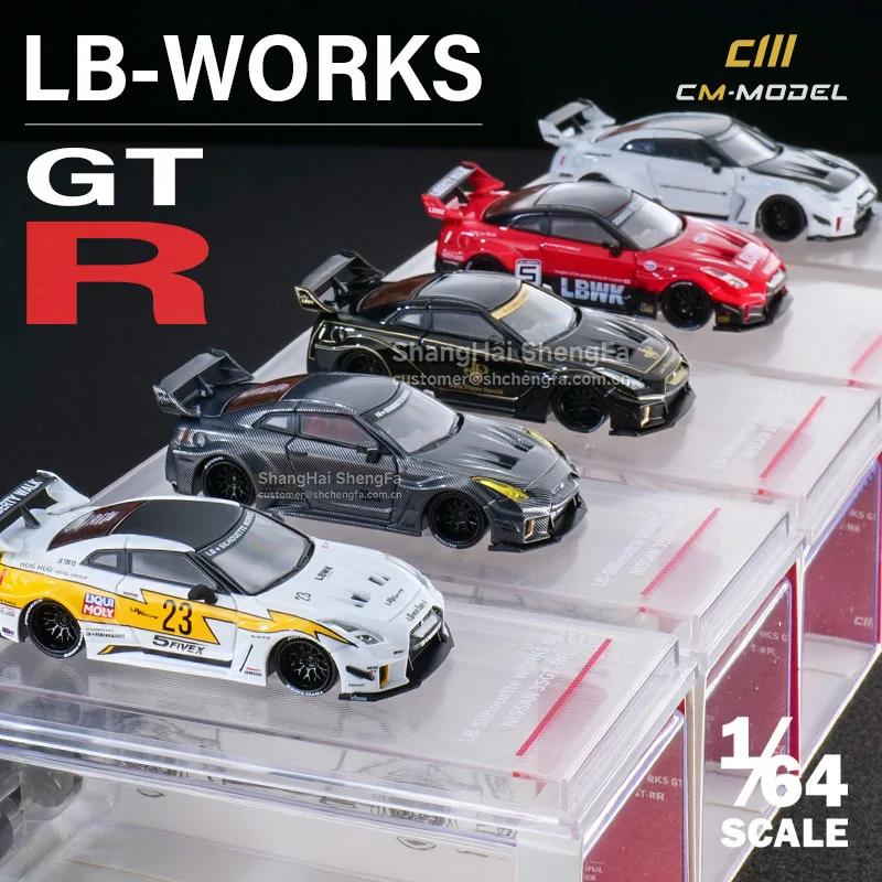 

CM Model 1/64 Scale Nissan GT-R35RR LBWK LB-WORKS Alloy Diecast Car Model Simulated Collectible Ornament For Car Collectors