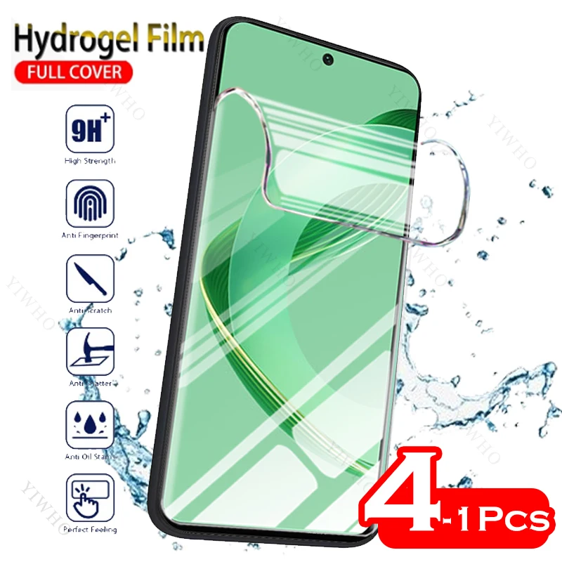 4-1psc Front Safety Hydrogel Film for Huawei Nova 11 SE BON-AL00 Protective Screen Protector Transparent Film Not Tempered Glass