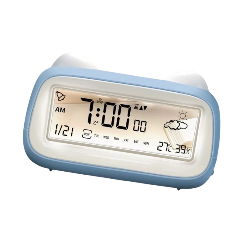 Fun Digital Puss Alarm Clock With Environment Following And Not Toxic ABS Building JOMD