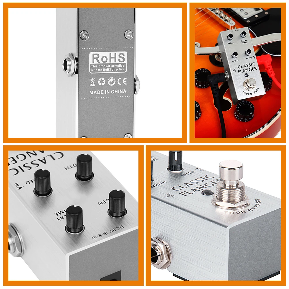 

Flanger Effect Electric Guitar Sound Effects Monoblock Pedal Effector Small Metal