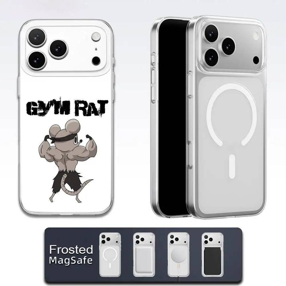 Чехол для телефона с забавным рисунком для спортзала и фитнеса для iPhone 17,16,15,14,13,12,11, Pro, Max, Plus, E, Air, Mini Magsafe, матовый прозрачный