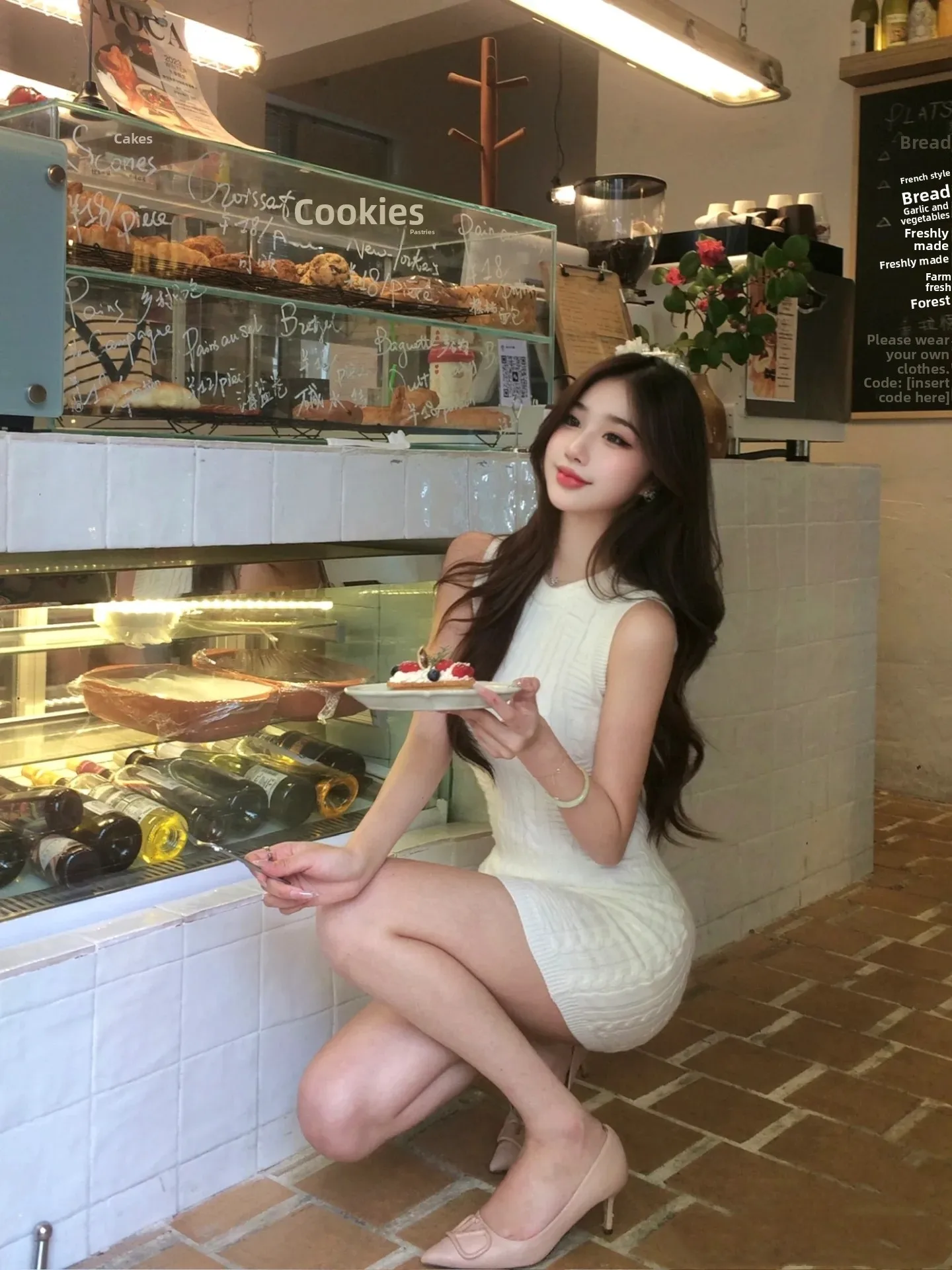 Wuus My Outfit Dames Svel Gebreide Dr Twist Uitgehold Ontwerp Afslankende Hoge Taille A-lijn Rok Geschikt voor de zomer