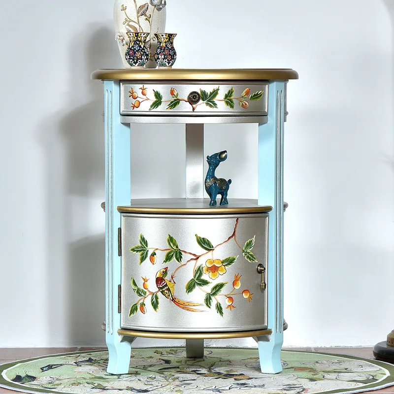 American, country, solid wood, living room, retro, old, small circle