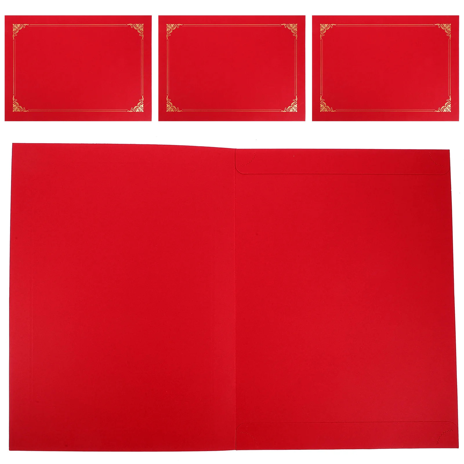 

4Pcs Certificate Cover Document Protector Elegant Design for Diplomas Awards Graduation Certificates Paper Holder