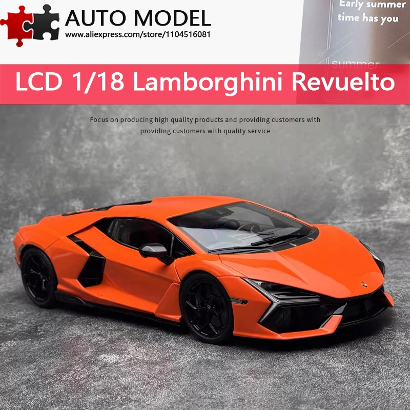 

Lamborghini Revuelto New Sports Car Simulation Alloy Car Model with Fully Opening Doors, Lcd, 1:18 Die-Cast Metal Static Scale Model, Collectible Toy for Adults and Boys, Gift