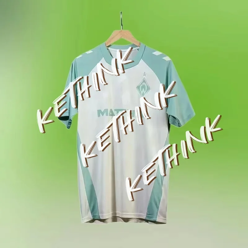 2025-26 قمصان كرة القدم Werder Bremen، زي التدريب الرياضي للرجال والنساء، قمصان كرة قدم ثلاثية الأبعاد قابلة للتنفس #2