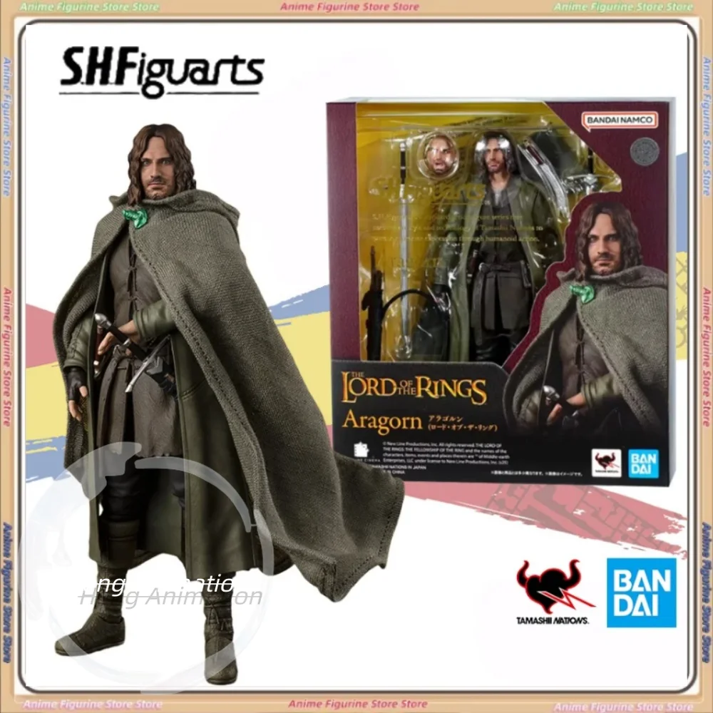 반다이 오리지널 SHFiguarts SHF 반지의 제왕 아라곤 풀 액션 피규어 완성형 모델 키트 컬렉션 어린이 선물