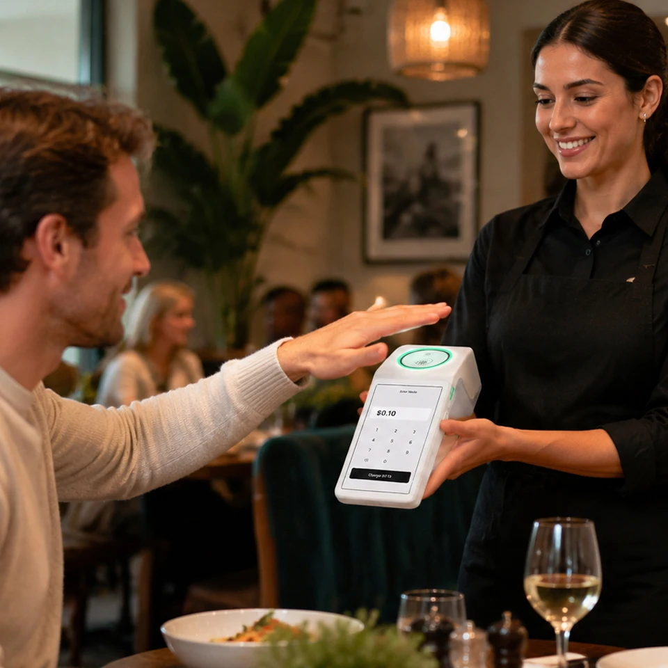PCI EMV Certified Palm Vein Handheld POS Terminal with 58mm Printer 4G WiFi Bluetooth Biometric Identity Verification Device