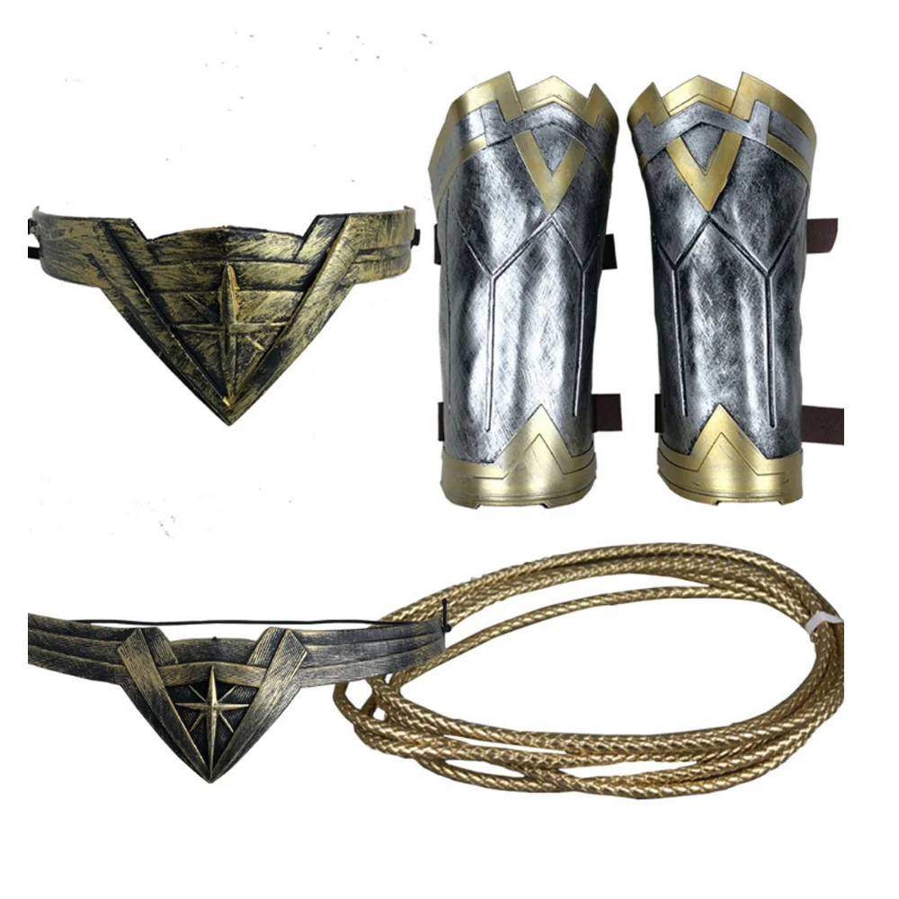 Halloween Super kobieta kostium stroik księżna Diana Cosplay opaska na rękę Tiara nadgarstek Lasso prawdy akcesoria rekwizyty