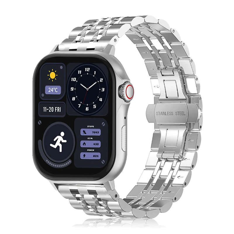 

For COLMI P82 P78 P71 P60 P68 Stainless Steel Watchband For Colmi C8 Max Metal Wrist Strap Correas reloj For colmi c81 Bracelet