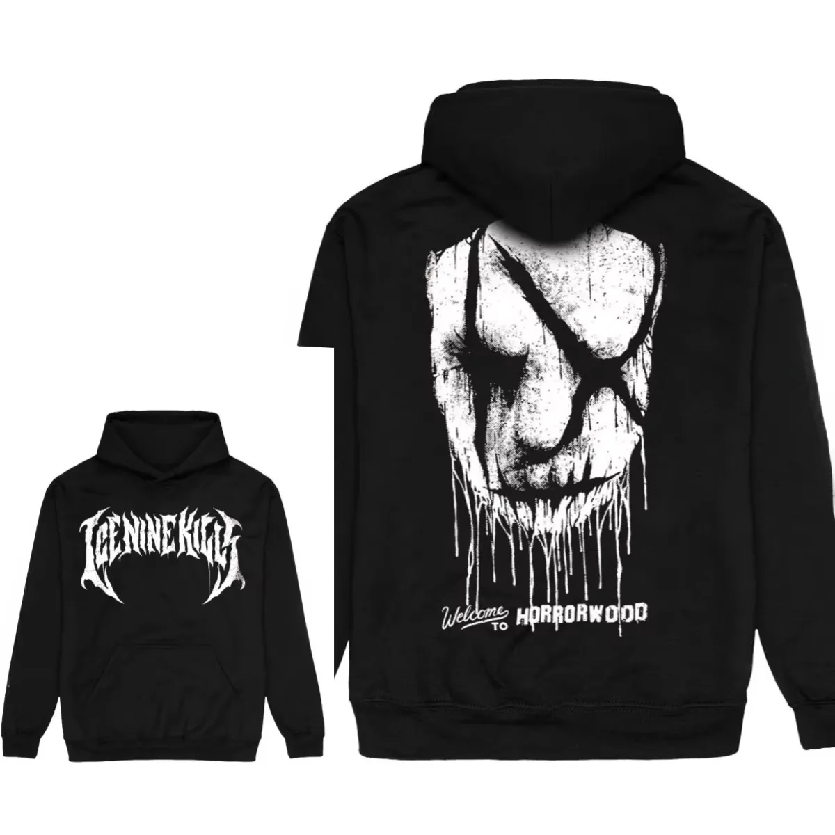 Ice Nine Kills Terrifier Art The Clown Band Grafik-Kapuzenpullover für Herren und Damen, Streetwear-Pullover – Detail 2
