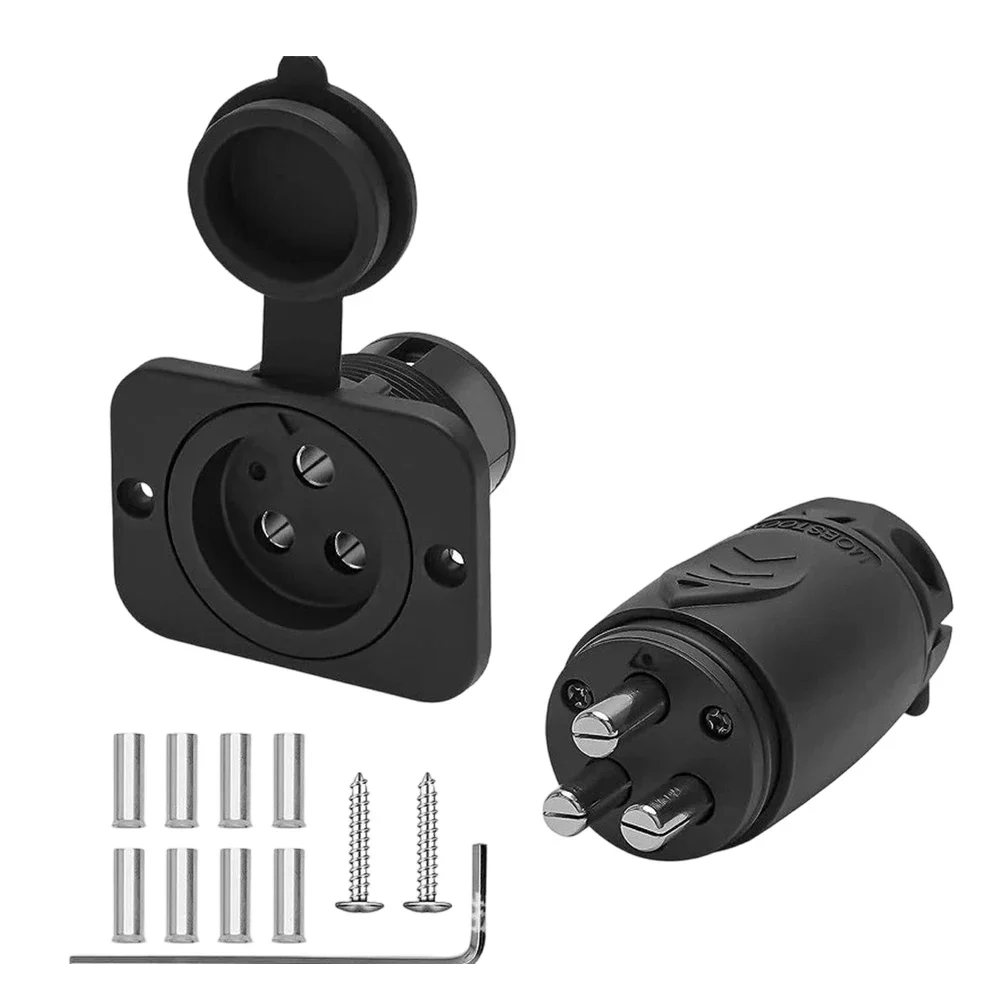 70A Waterproof Trolling Motor Connector Socket 12-48V Heavy Duty Marine Electrical Receptacle For Boat