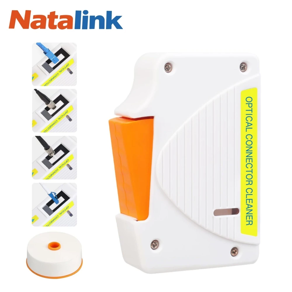 

Natalink Fiber Optic Cleaner Fiber Optic Connector Cleaner Fiber Optic Cleaning Box for FC, SC, LC,MU,ST End Faces Adapter