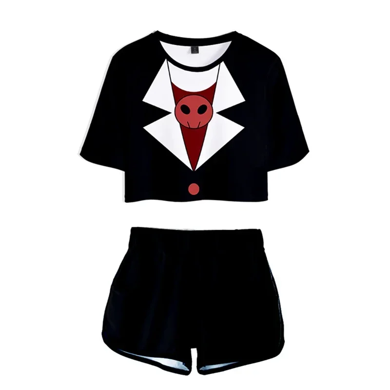 Ainiel Hazbin Cosplay Costume Clothing Tees Hotel Shirt Tshirt Shorts Charlie T Shirt Dust Sport Suit Shorts Vaddie Running Set image 5