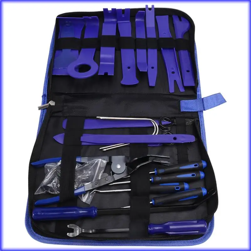 

A82E-Автомобильный комплект для разборки салона, инструмент для снятия пластиковых обшивки автомобиля, съемник автомобильных зажимов, инструменты для панели «сделай сам», набор съемников для автоматической отделки